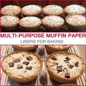 Goalfly cupcake liners for pies and pizzas in brown tone.