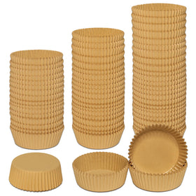 Goalfly extra jumbo cupcake liners in brown with easy release design.