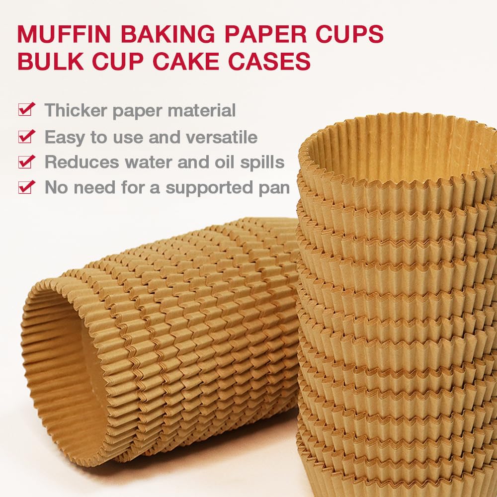 Goalfly 200-count cupcake liners brown for stock and events.
