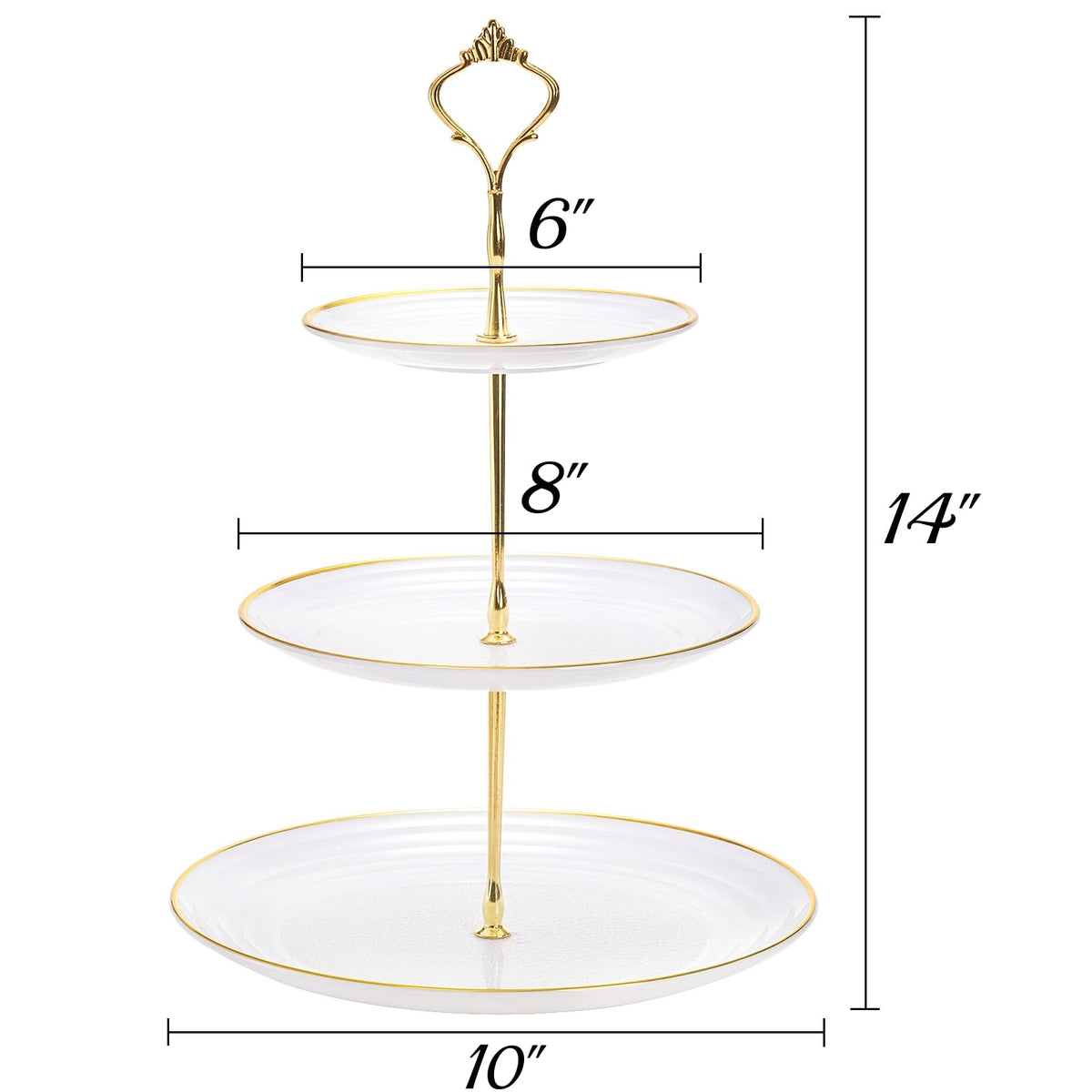 Goaste 8-inch middle tier elevates larger treats with style.