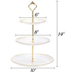 Goaste 8-inch middle tier elevates larger treats with style.