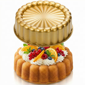 Goaste Charlotte pan with flower shape for beautiful cheesecakes and easy release.