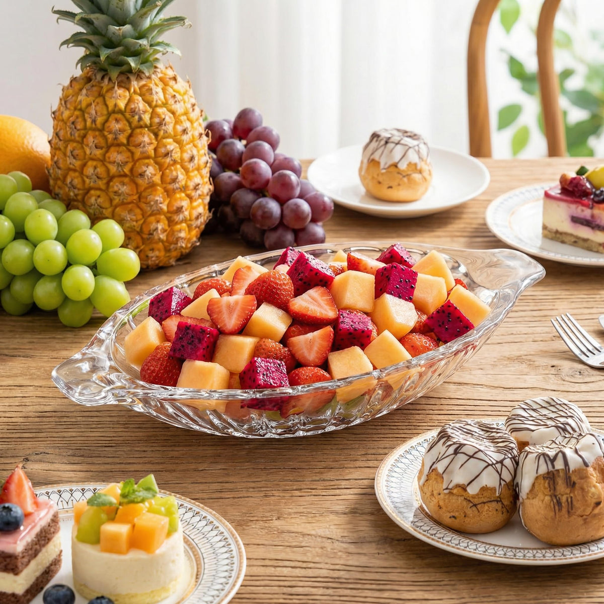 Goaste easy-clean glass bowls with smooth surfaces for quick maintenance.