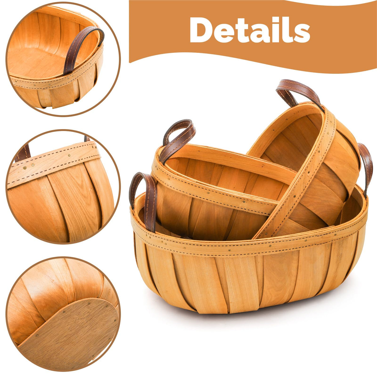 Goaste handwoven harvest basket enhances fruit and vegetables presentation