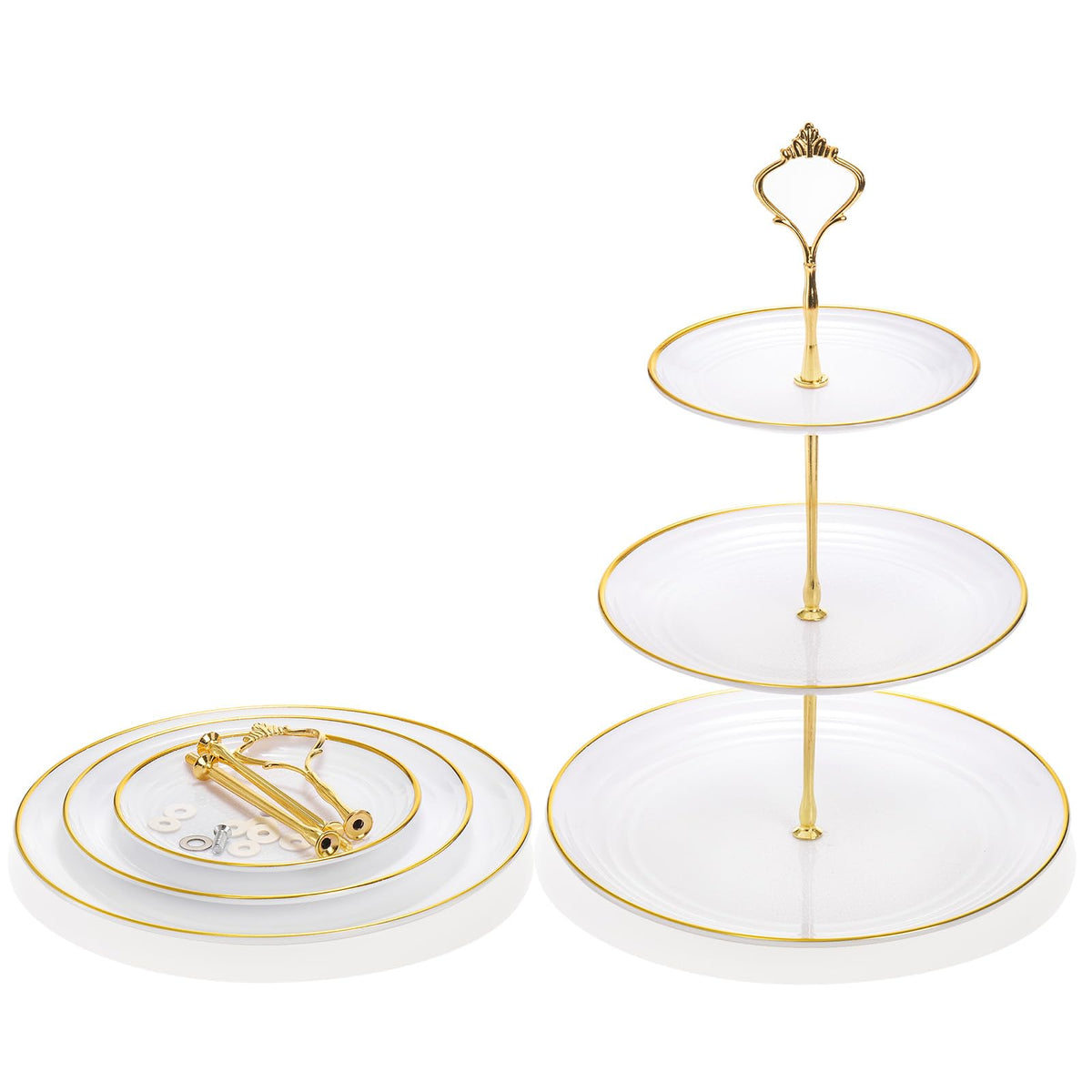 Goaste assembled tiered stand shows a clean, space-efficient setup.