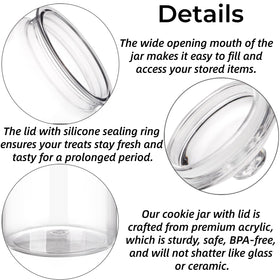Goaste unbreakable apothecary jar with silicone seal protects contents.