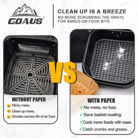 GOAUS disposable liner shown in use for quick cleanup