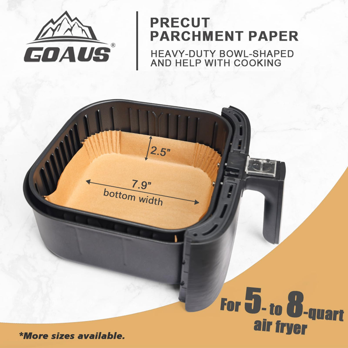 GOAUS greaseproof waterproof liner protects cookware and minimizes mess