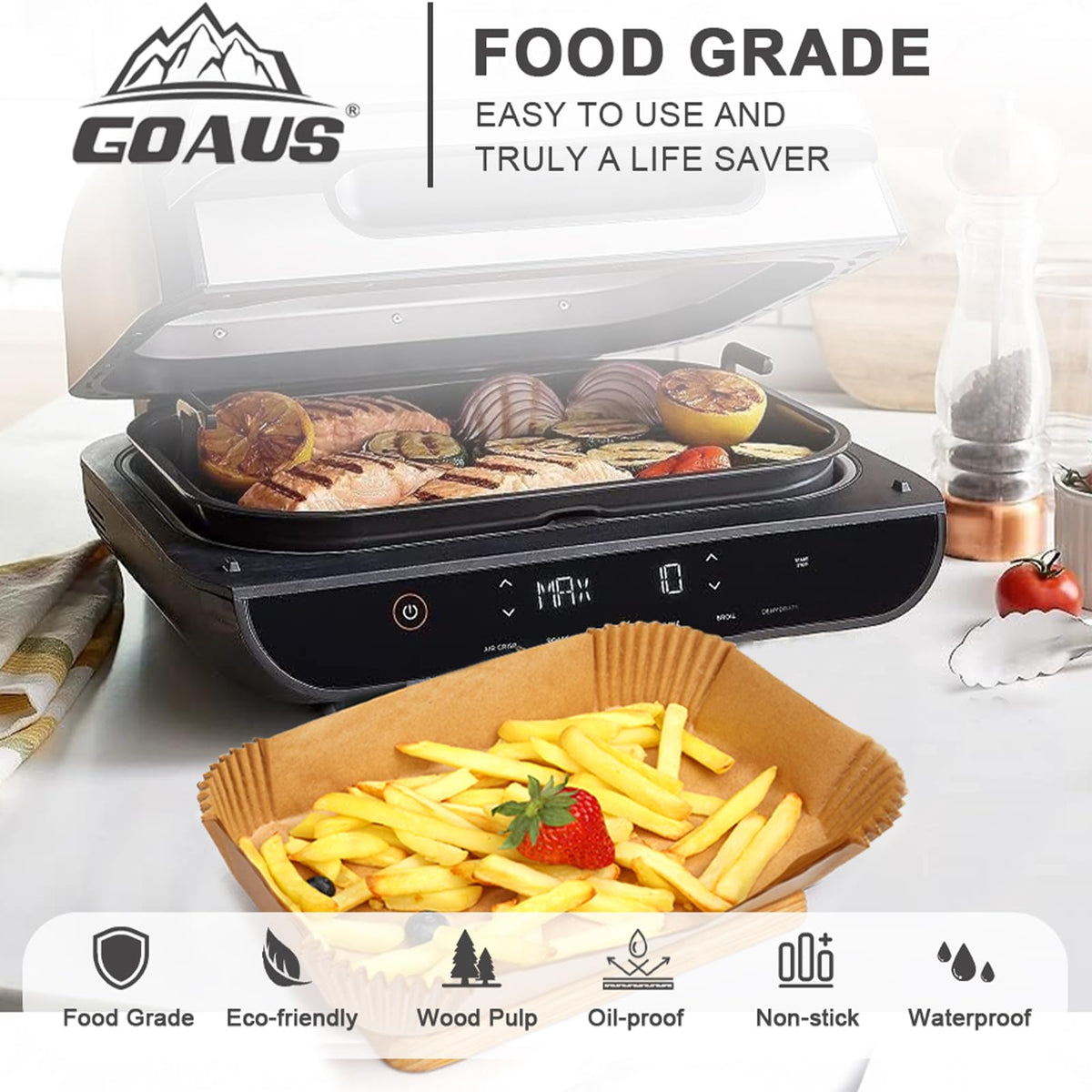 GOAUS Ninja Foodi fit liner for tidy cooking and easy cleanup