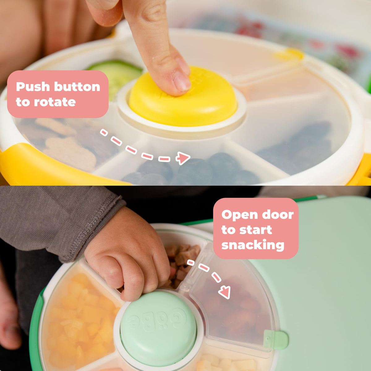 GoBe Kids Lunchbox with detach-able hand strap for easy on-the-go carrying.