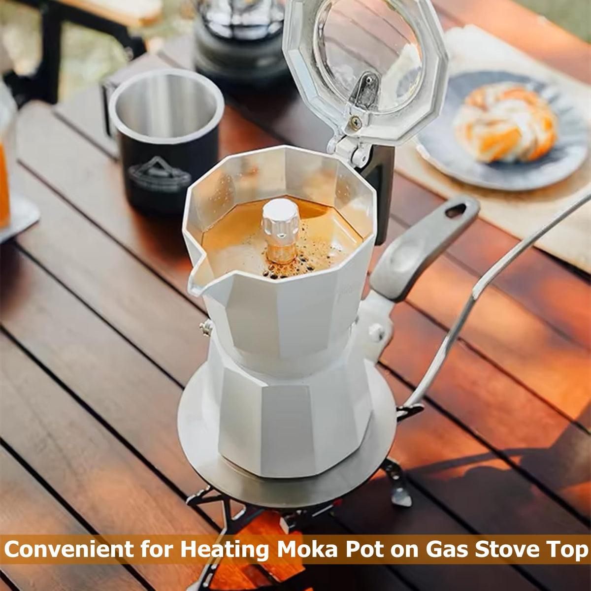 Gocoffun heat diffuser plate on induction protects cookware from direct flame
