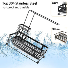 Godboat 304 stainless steel with black coating for durable, fingerprint-resistant finish.