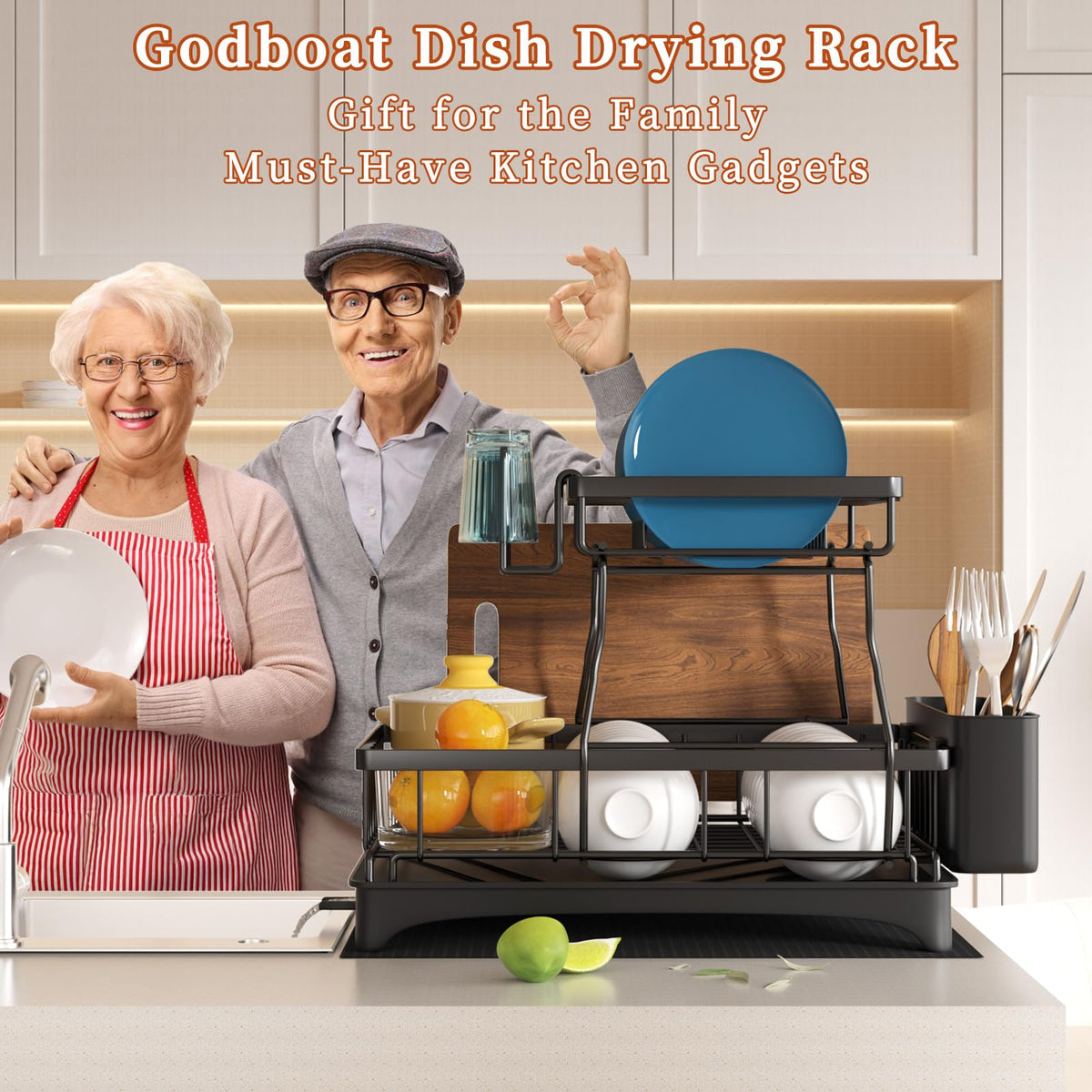 Godboat gift-ready kitchen rack ideal for holidays.