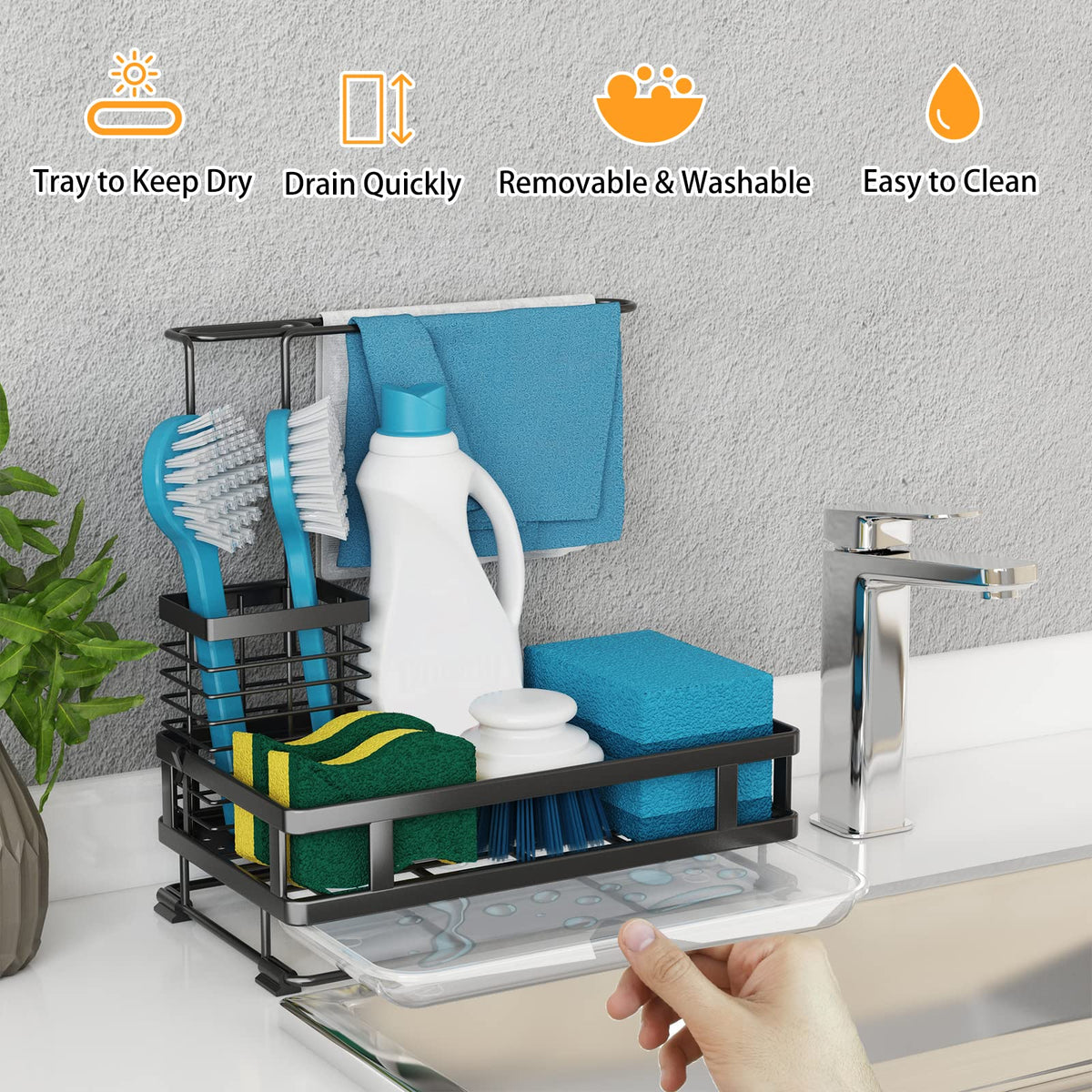 Godboat quick-dry design with removable drip tray drains water efficiently.