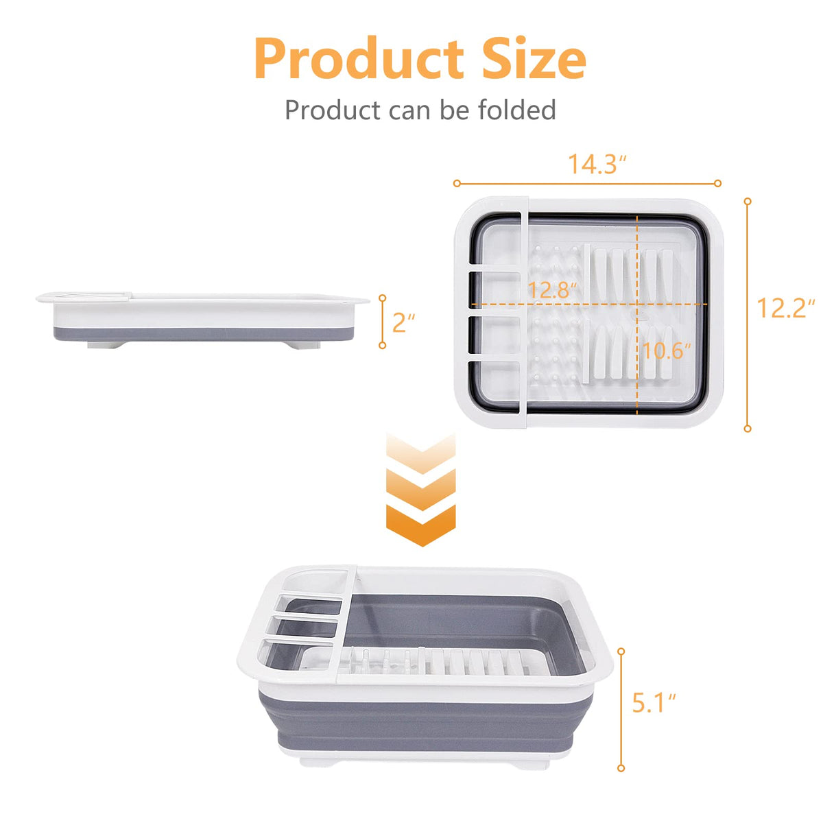 Goderewild rack folded flat for easy storage in a cabinet or drawer.