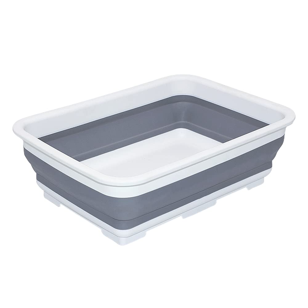 Goderewild collapsible dish pan 10L front view shows compact capacity for small kitchens.