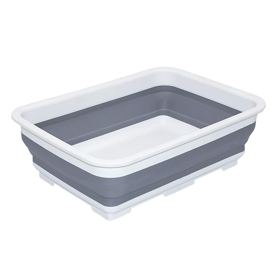 Goderewild collapsible dish pan 10L front view shows compact capacity for small kitchens.
