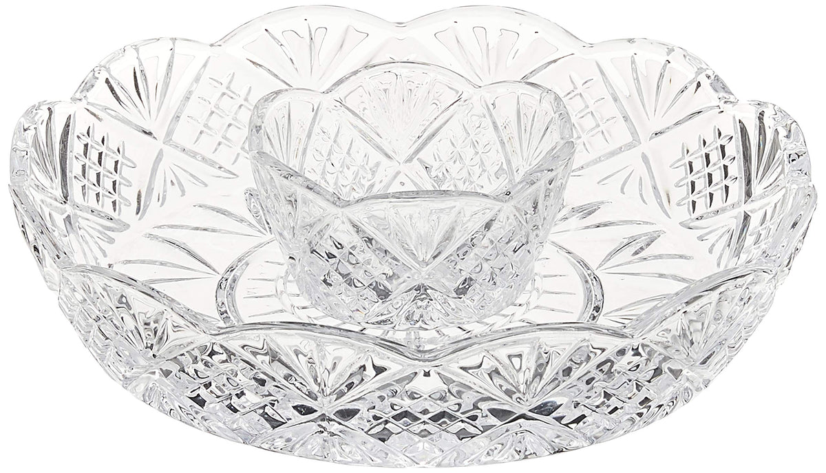 Godinger Dublin 8-inch chip and dip platter for elegant entertaining