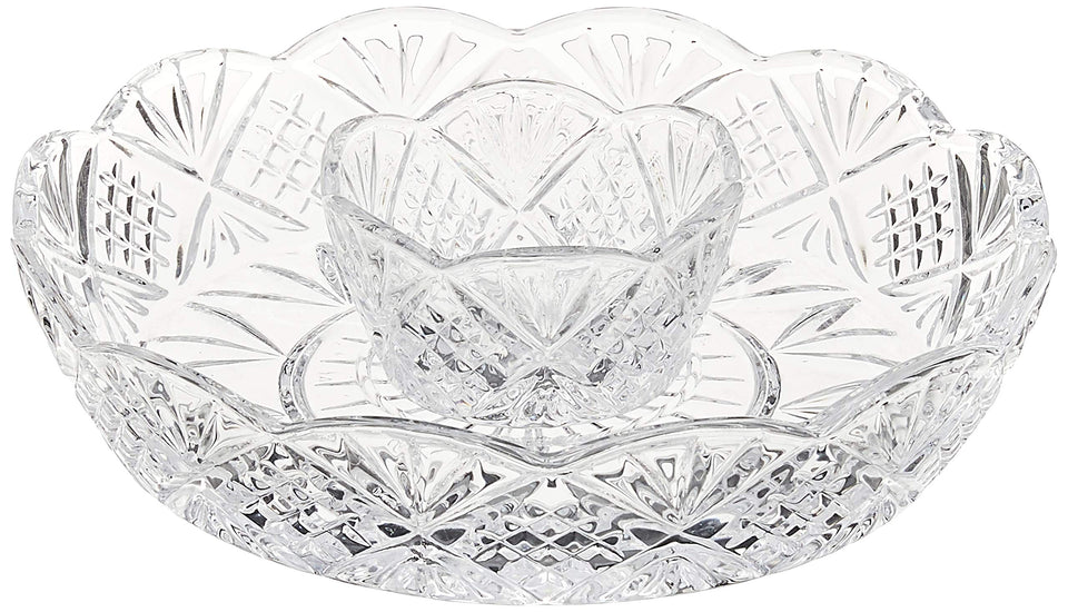 Godinger Dublin 8-inch chip and dip platter for elegant entertaining