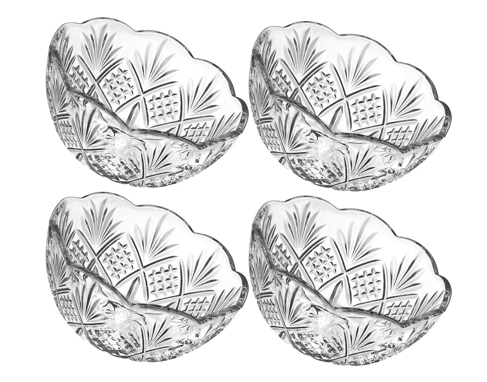 Godinger Dublin candy bowls set, front view, ideal for stylish dessert display.