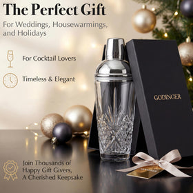 Godinger Dublin crystal barware angled pour for smooth cocktails
