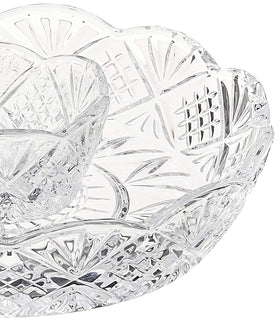 Godinger Dublin crystal detail close-up highlighting wedge-cut facets