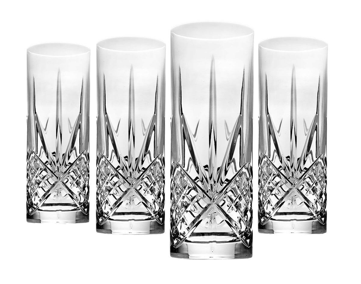 Godinger Dublin crystal high-ball glass elevates beverage presentation.