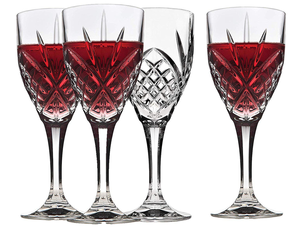 Godinger Dublin crystal wine glass rim detail highlighting craftsmanship