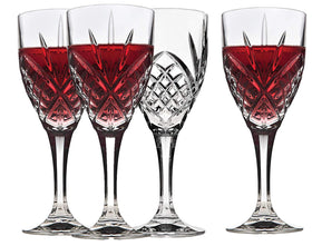 Godinger Dublin crystal wine glass rim detail highlighting craftsmanship