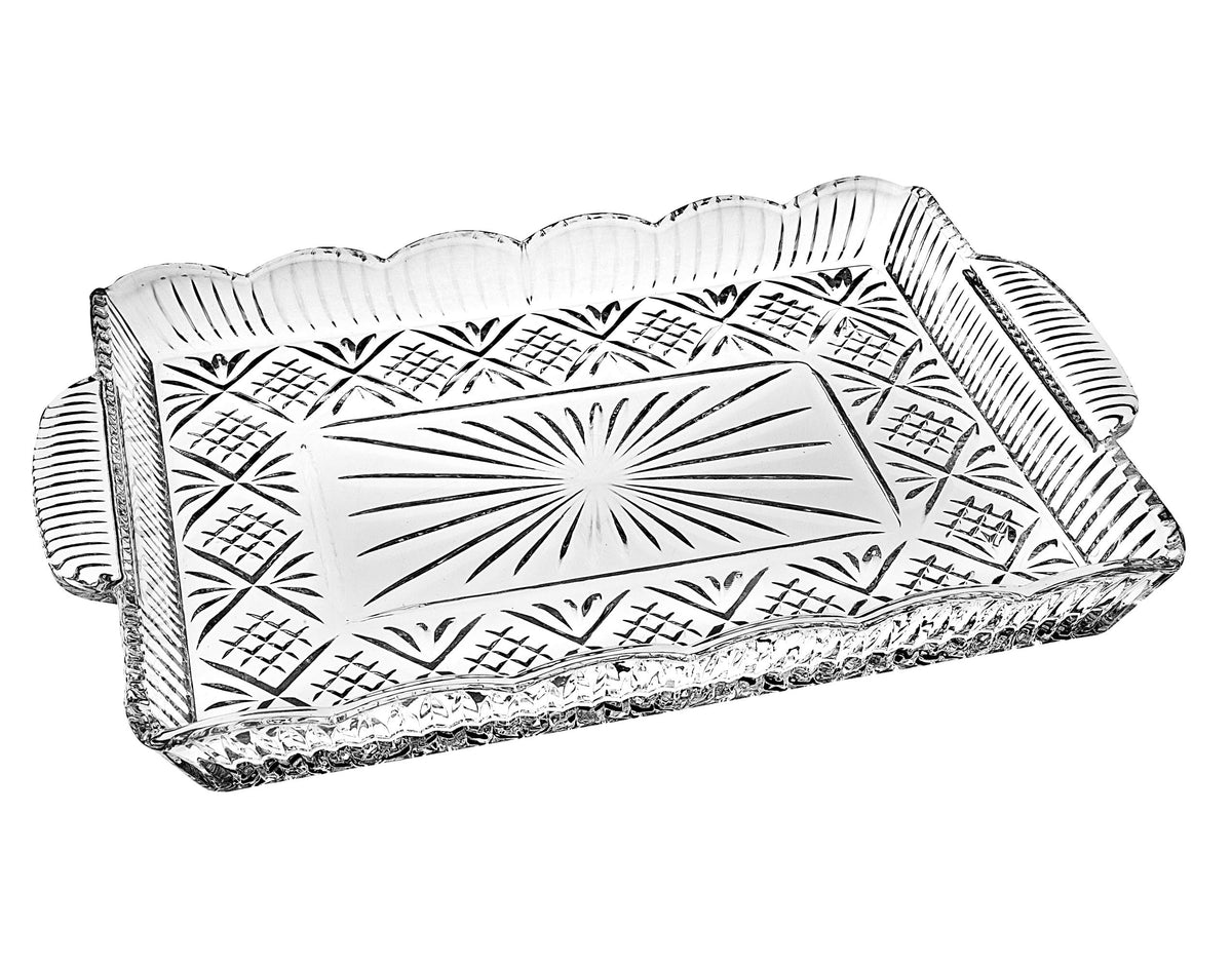 Godinger Dublin serving tray showcases desserts and fruit with timeless Irish-inspired shine.