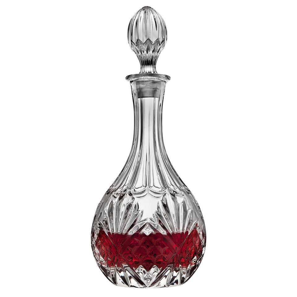 Godinger Dublin wine decanter highlights crystal brilliance for elegant wine service