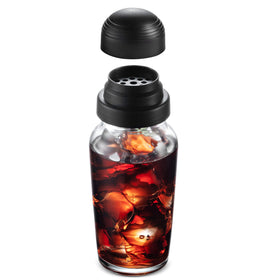 Godinger glass bar shaker with built-in strainer for precise pours