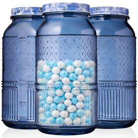 Godinger Glass Canisters 64 oz with mason jar style and airtight lids for freshness