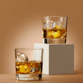 Godinger Italian-made drinking glasses highlight clarity and craftsmanship.