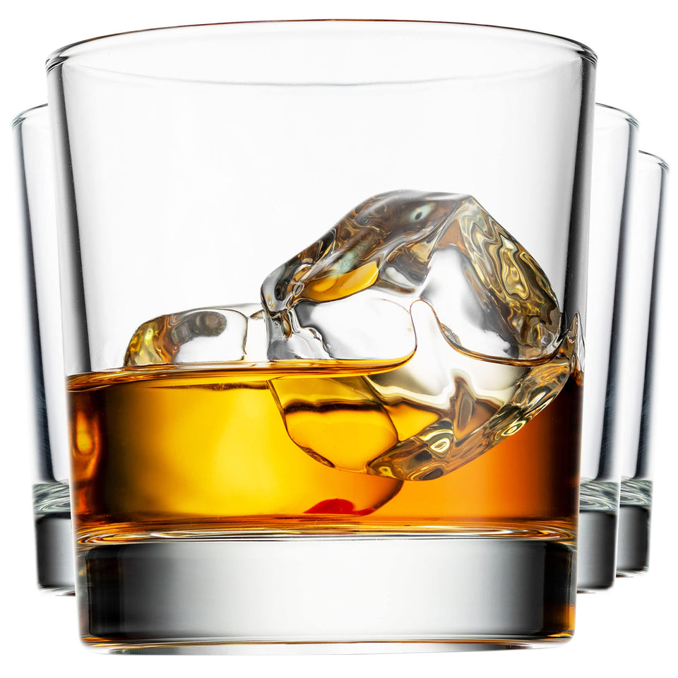 Godinger old-fashioned whiskey glasses set of 4 for classic home bar use.