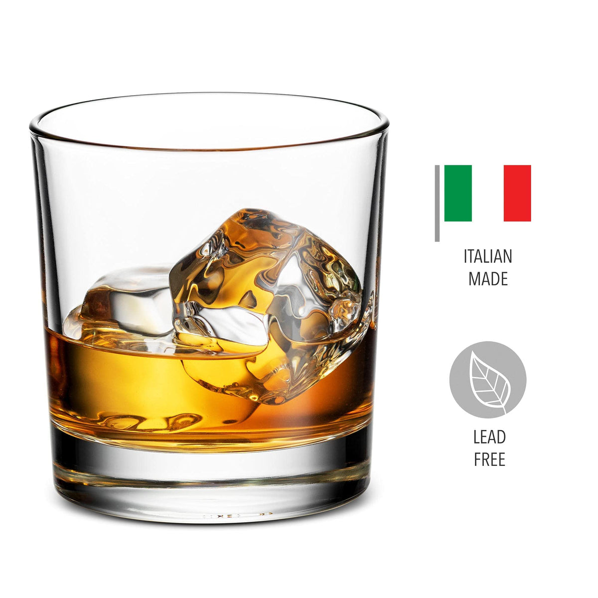 Godinger tall highball glasses with a modern silhouette.