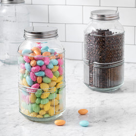 Godinger canisters wide mouth for easy filling, scooping, and cleaning in busy kitchens