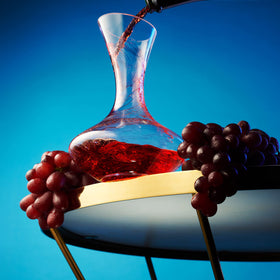 Godinger wine decanter carafe hand blown glass for artisanal clarity.