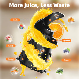 Godspeeds juicer 300W motor delivers efficient juice with high yield