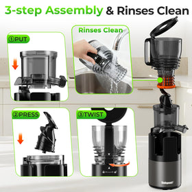 Godspeeds juicer high juice yield ideal for leafy greens and mixed fruits