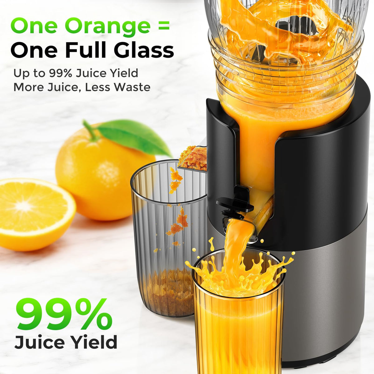 Godspeeds juicer designed for leafy greens extraction and smooth juice