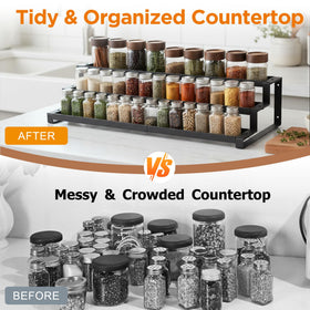 GOENDR spice rack guardrails prevent slipping for safe counter use.