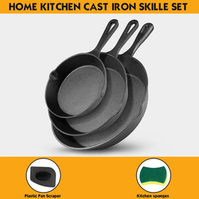 Goeszooin cast iron pan 10-inch ideal for roasting and frying.