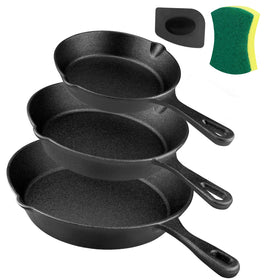 Goeszooin cast iron pan 6-inch with even heat for consistent searing.