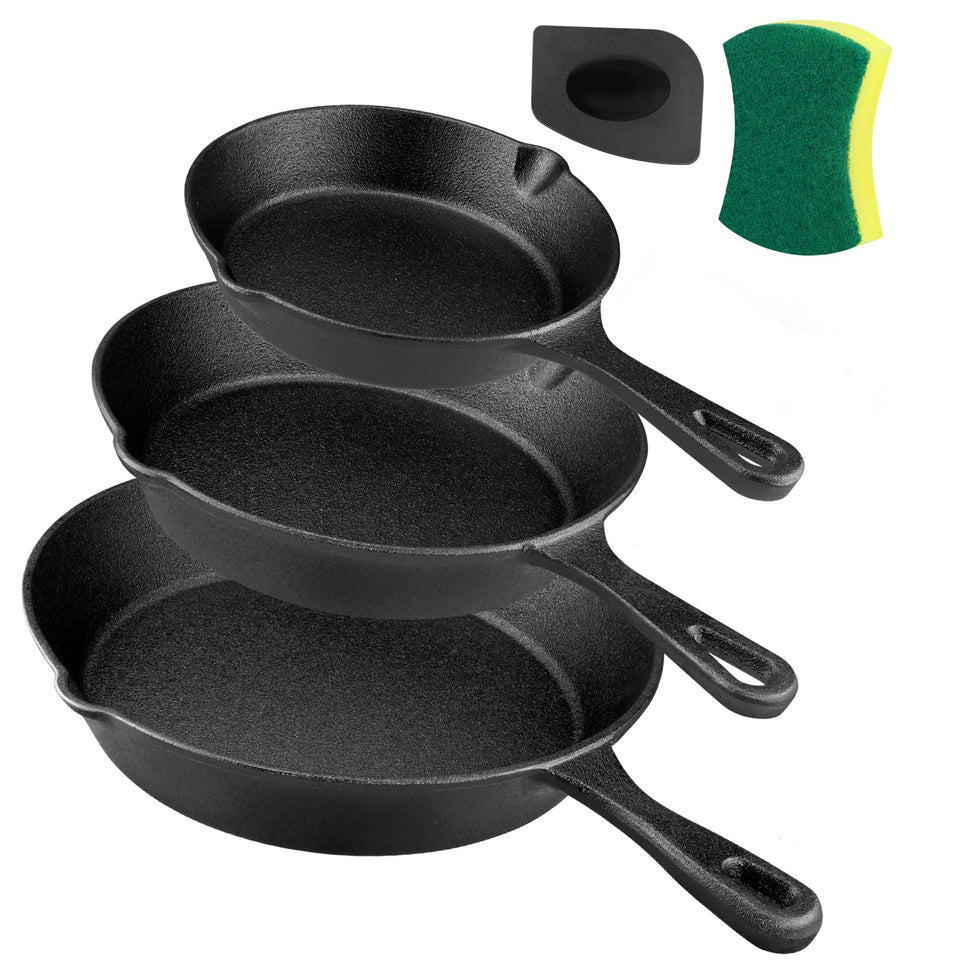 Goeszooin cast iron pan 6-inch with even heat for consistent searing.