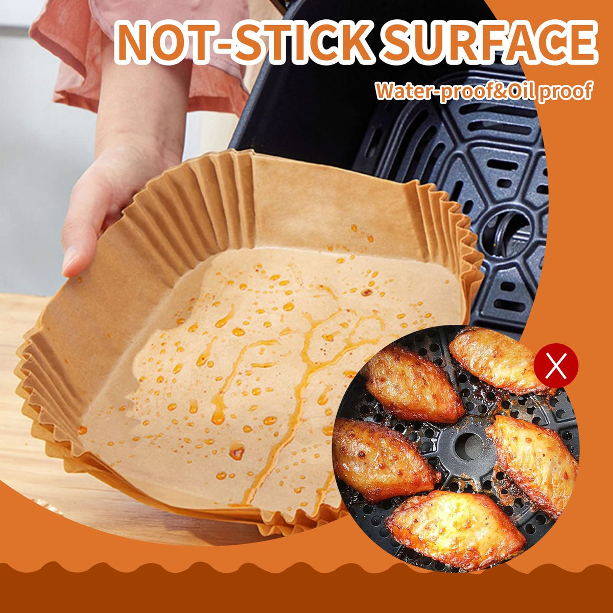 GOFFUGT heat-resistant liner withstands up to 446°F without altering flavor