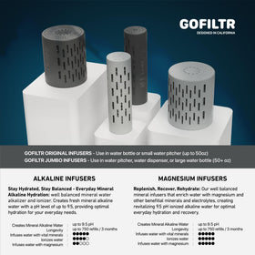GOFILTR infuser seated in the bottle opening for easy setup