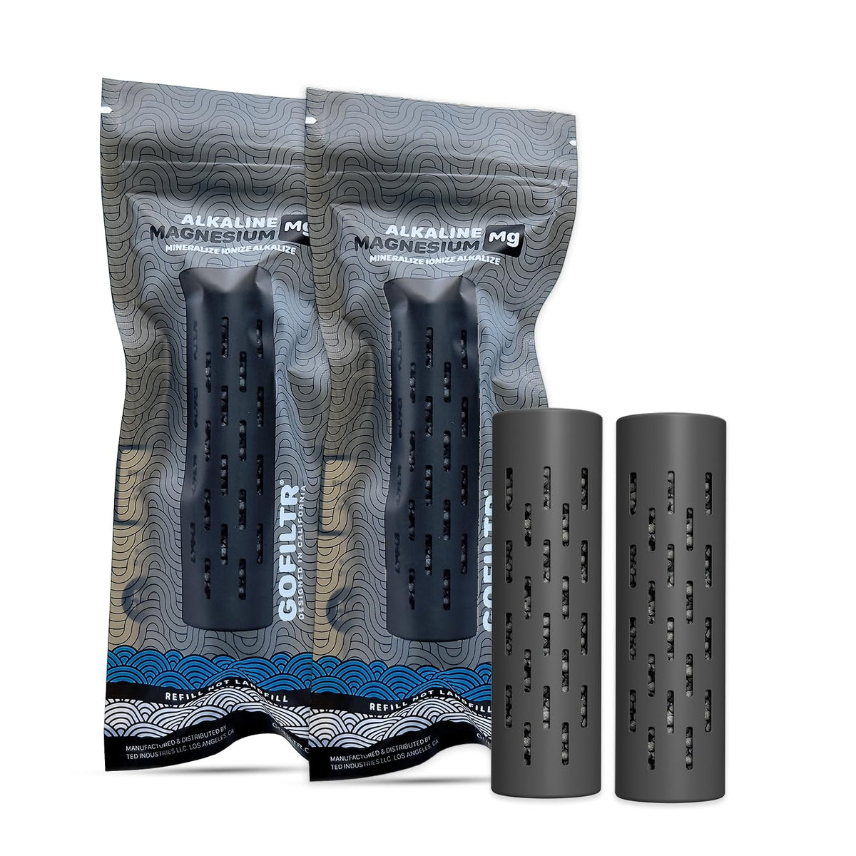 GOFILTR magnesium alkaline infuser in a bottle for mineral rich hydration