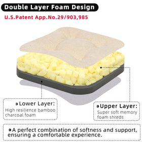 GOFORIT chair cushions removable cover highlights easy upkeep and washing at home.