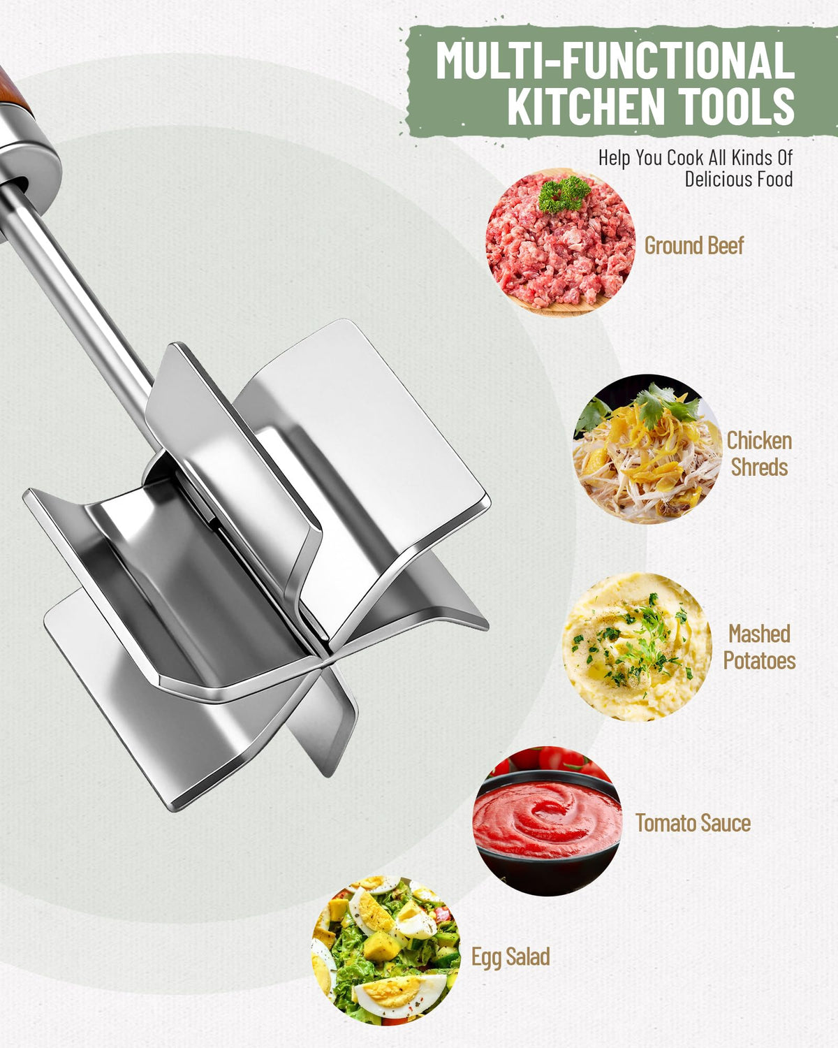 Gogeffor ergonomic curved-handle design reduces hand fatigue during use.